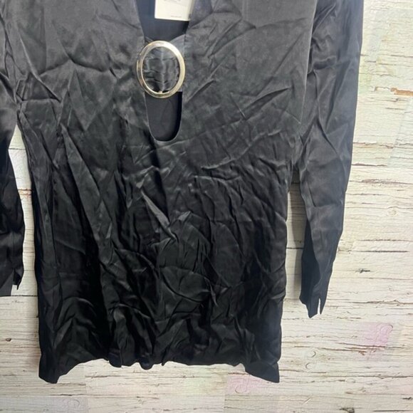 Zara black long sleeve mini dress cutout dress NWT size small - Picture 3 of 9